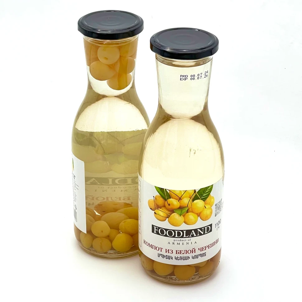 Компот Из Белой Черешни 1100г (FOODLAND)