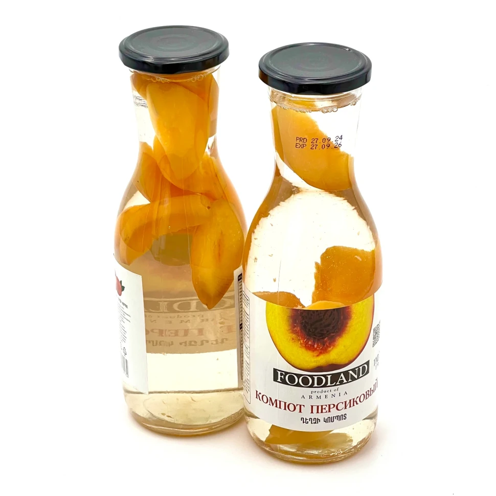 Компот Персиковый 1100г (FOODLAND)